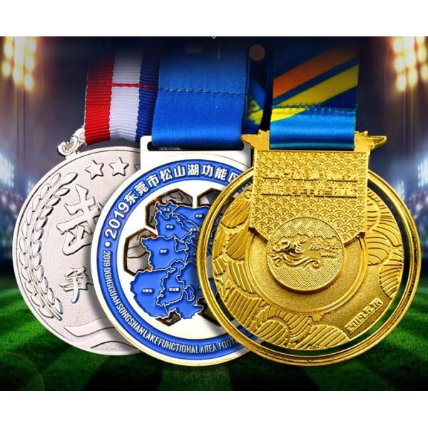 Wholesale Custom Medal Logo Medallion Soft Enamel Gold Silver Marathon Running Custom Metal Sport Medal