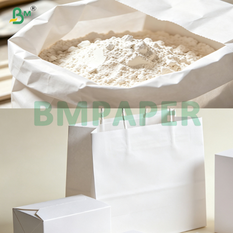 50lb 55lb Semi Extensible White Kraft Biodegradable Food Packaging Paper In Roll