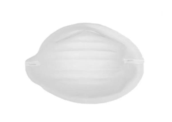 Light Weight Disposable Dust Mask White Color Shell Shaped With Steel Nose Clip