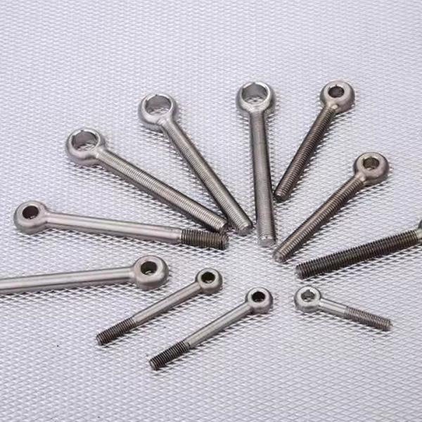 Custom Rigging Hardware Plain Finish Stainless Steel Eye Bolt Screw For Industrial Machinery
