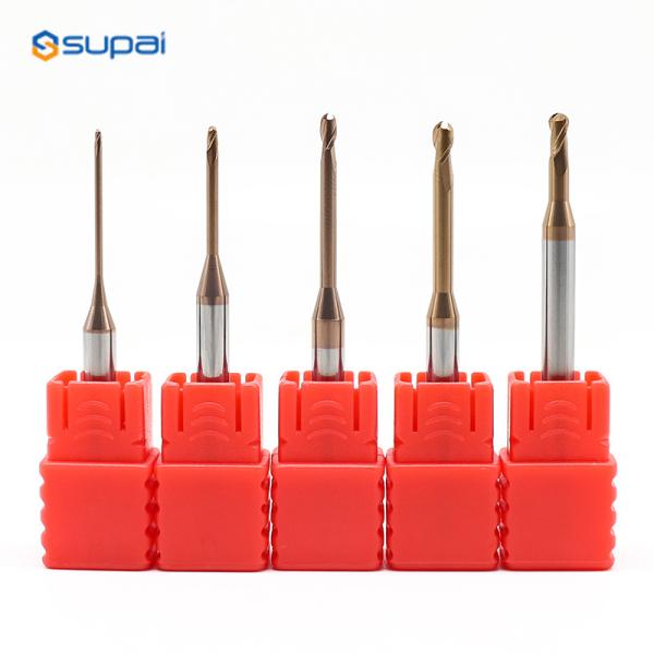 Long Neck Square End Mills 4 Flute HRC55 Diameter 10mm Mill Cutter Chamfer Short Flute Copper Coating