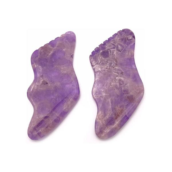 Facial Massage Amethyst Gua Sha Scraping Tool for Natural Body Massage