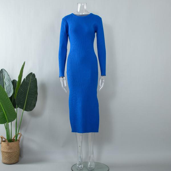 Midi Élégance Robes Femmes Robes Formelles Travail Casual Tricoté Vêtements féminins en une pièce