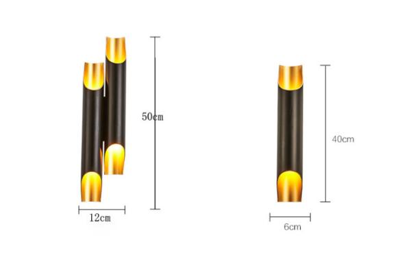 O chanfro nórdico candelabro de parede da decoração de 6*40cm/de 12*50cm inclinou o tubo moderno da luz da parede