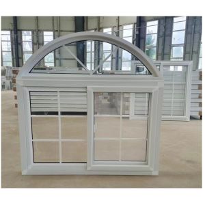 
Frosted Transparent Upvc/Pvc Small Arch Double Glazed Slider Sliding Glass 3 Tracks Sliding Windows for Home