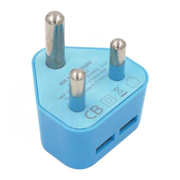 5V 2.1A USB Power Adapter for Mobile Phones with South African India Plug