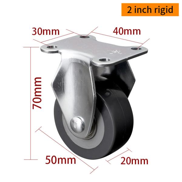 40 kg 2 pulgadas 50 mm Mini ruedas de ruedas de ruedas TPU pequeñas ruedas de ruedas pequeñas 262P-76