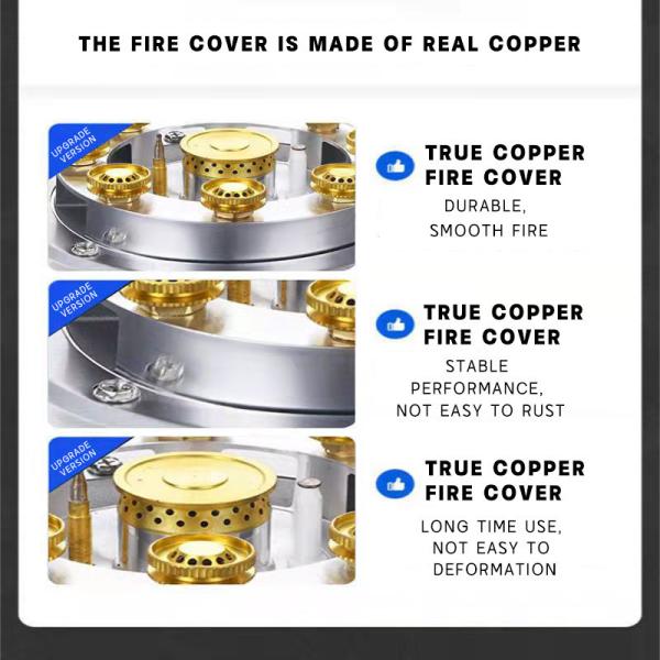 Automatic Piezo Ignition Gas Stove Tengao Metal Edging Table Top Knob Button Natural Gas