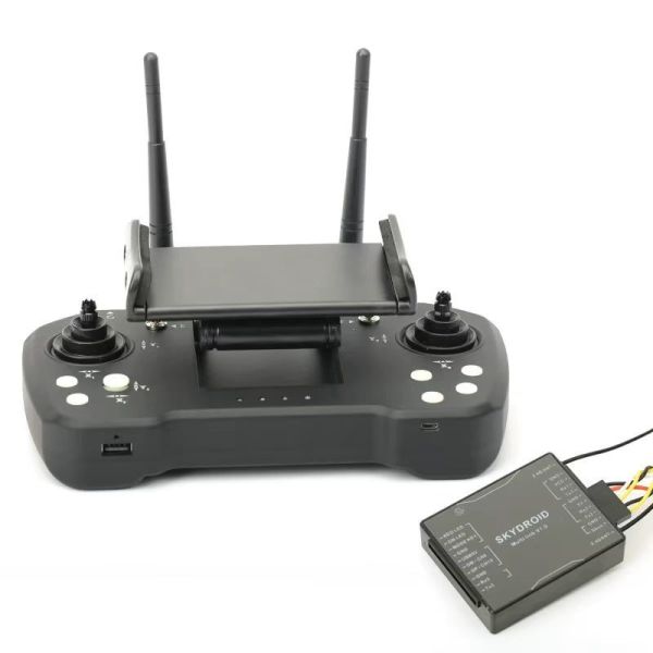 T12 Professional Drone Accessories 12-Channel Remote Control 4-in-1 20km Digital Map Transmission Three-Body Camera for Skydroid