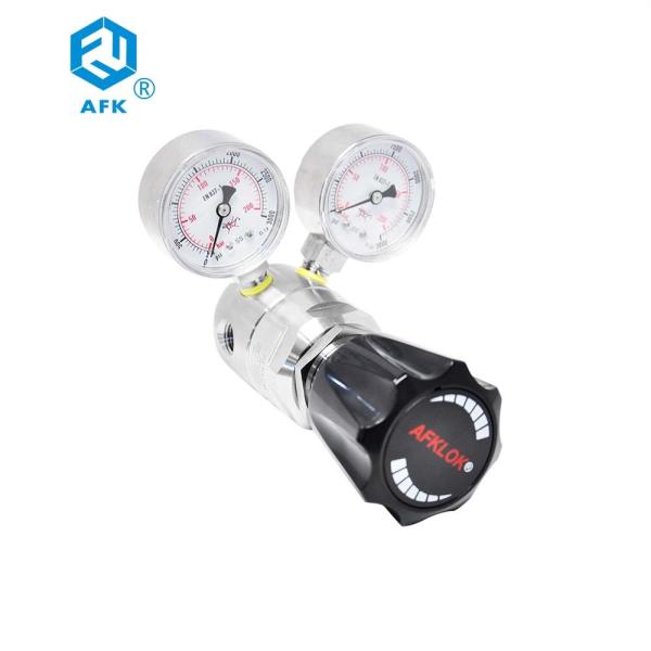 Pressão de aço inoxidável do pistão do regulador de pressão do calibre 316 dobro que reduz o regulador