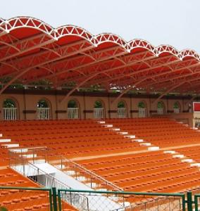 Prefab Stadium Tube Truss Steel Structure With Hot Dip Galvanized Surface