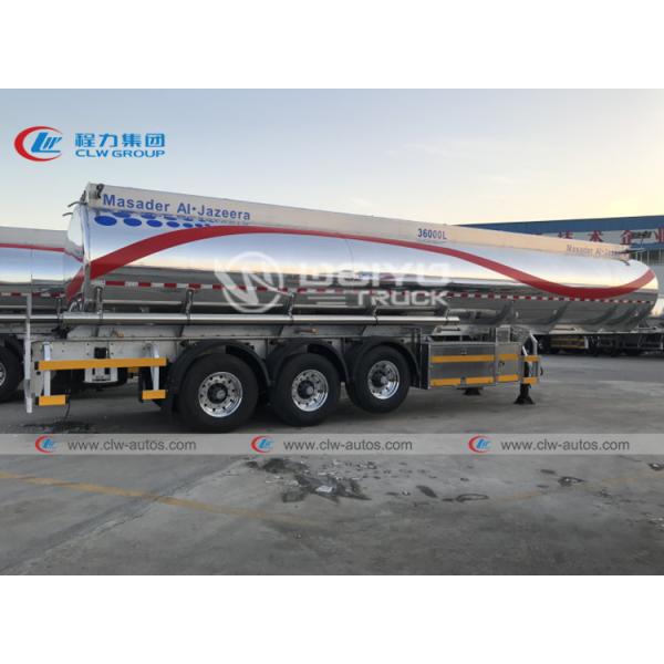 SASO ADR 3 Axle 5454 Aluminum Alloy Oil Tanker Trailer 42000L