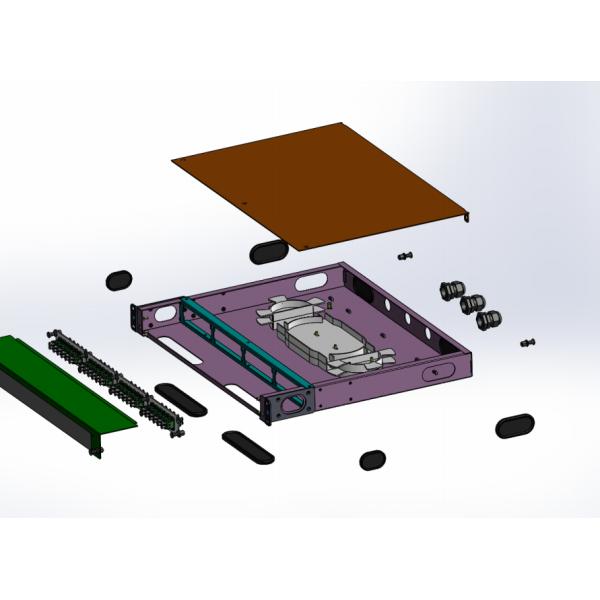 12 / 96 Core Optical Fiber Distribution Frame LC MPO MTP 1u19 Universal Module Box