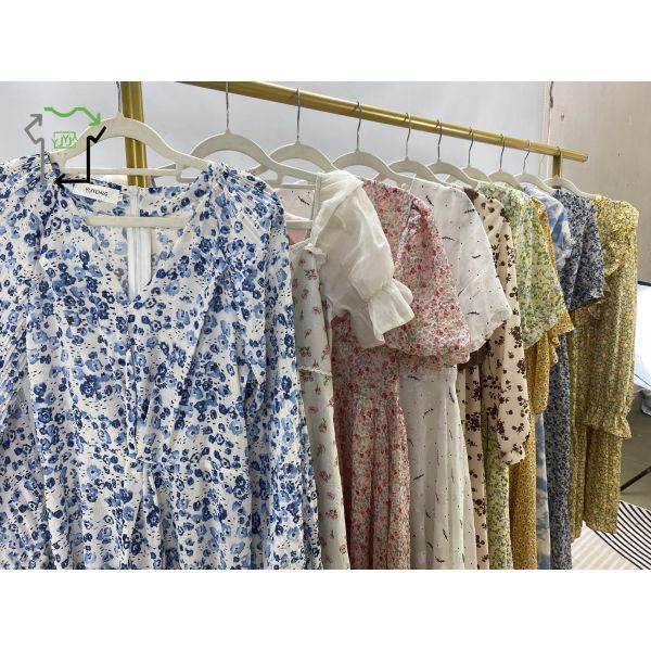 Women's Clean Summer 2nd Hand Clothes Comfortable Long Second Hand Silk Dress