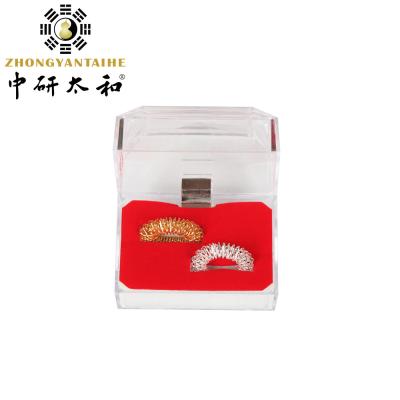 Finger Acupuncture Massage Tools Gold Silver Ring Type ZhongYan TaiHe