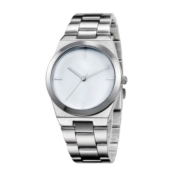 12 Month Guarantee Mens Quartz Watch Silver Bracelet Watch  IP Plated