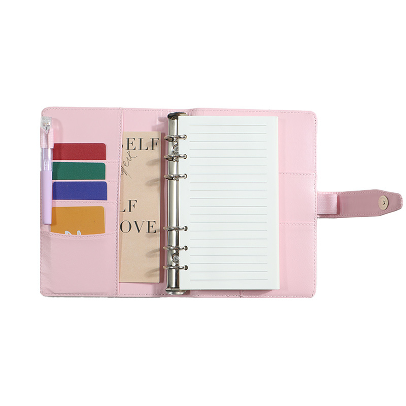 Personalised Refillable A6 A5 Leather Notebook PU Loose Leaf Magnetic Closure For Organizing