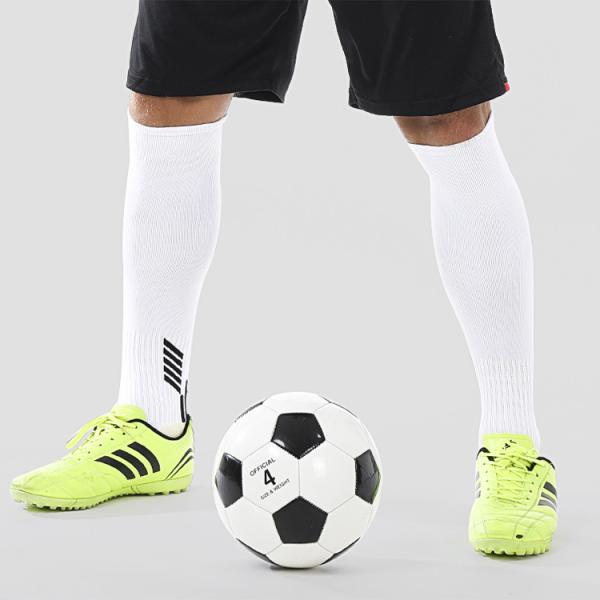 Solid Polyamide Elastane Fabric Soft Anti Slip Soccer Sport Football Grip Long Socks