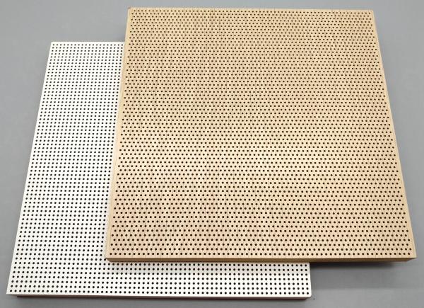 OEM Veneer Perforated Acoustic Panel Ceiling Tile Sound Absorber