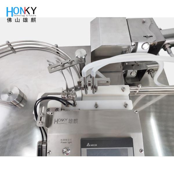 Machine de remplissage de bouteilles rondes de bureau avec système de remplissage à double tête pour le remplissage essentiel de liquide d'huile