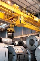 QC Type Double Girder Overhead Bridge Crane 10T Q345 Steel Electromagnetic