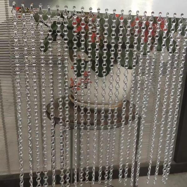 Measures 90x210cm Chain Link Wire Mesh Curtain Size  for Commercial Security Barriers