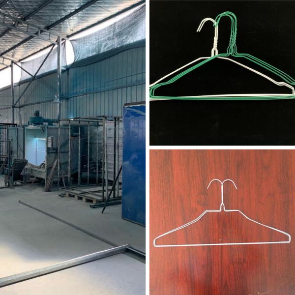Stretched 16 Inch 1.9mm Dry Cleaner Hanger Notched Painting Wear Resistant