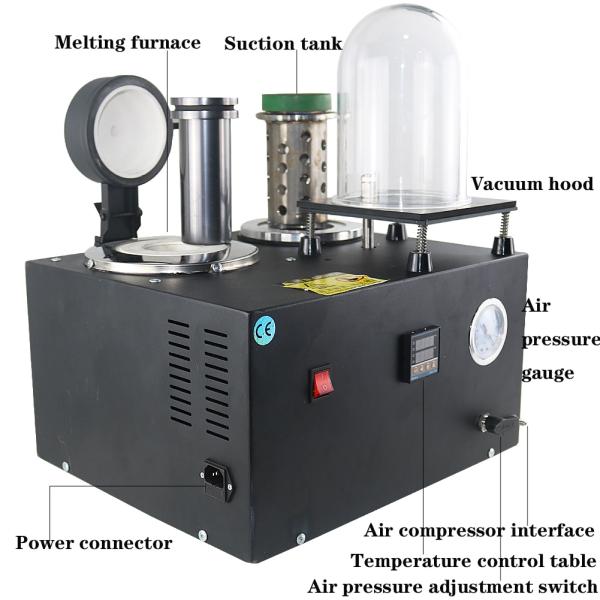 1400W Jewelry Melting Furnace Metal Jewelry Vacuum Casting Machine