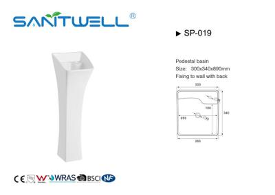 Popular Models Self Cleaning Glaze Ceramic Hand Wash Basin With Pedestal For Bathroom