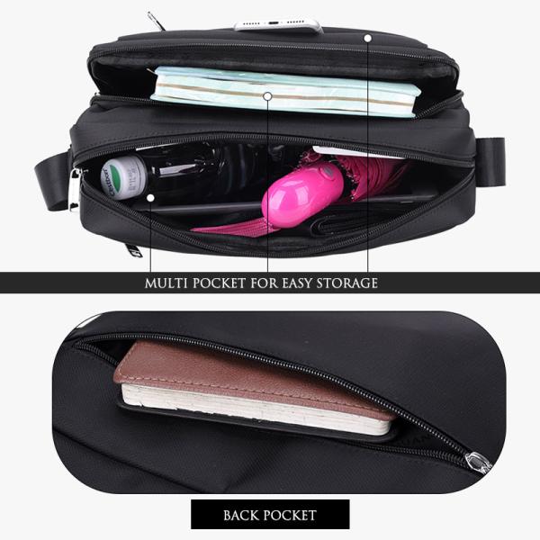 Multifunction Men Messenger Shoulder Bag Oxford Waterproof Male Crossbody Bag