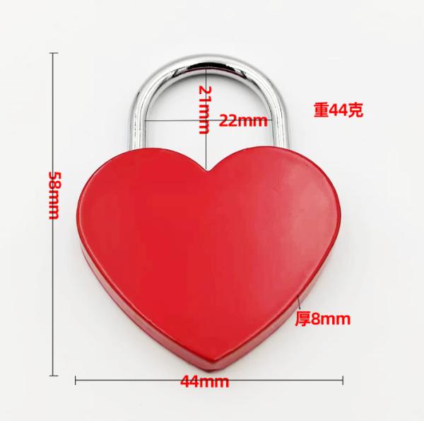 Heart-Shaped Padlock Compact, Aesthetic & Exquisite Security Love Locks for Wholesale and Valentines Day Gifts Padlock Factory