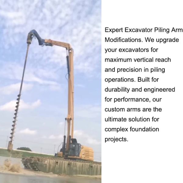 Heavy-Duty Excavator Piling Boom & Arm Modification