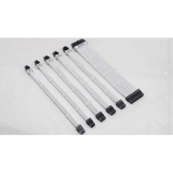 Sleeved Braided Extension PC Adapter PSU Extension Cable Motherboard Electric Cable Female Male Cable Length 18AWG 30cm