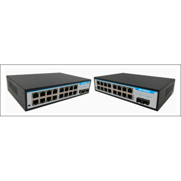 Stable Power Supply PoE Network Switch 16 Port 10 / 100 / 1000M 2 Uplink 10 / 100 / 1000M For Ip Cameras
