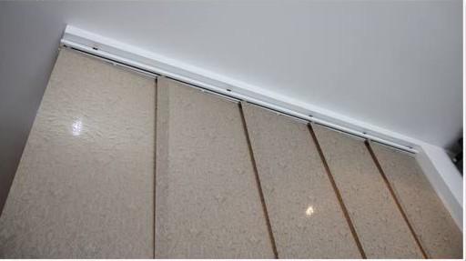 Sunscreen Windows Shades Blinds with brown Fabric Panel Sliding for balcony