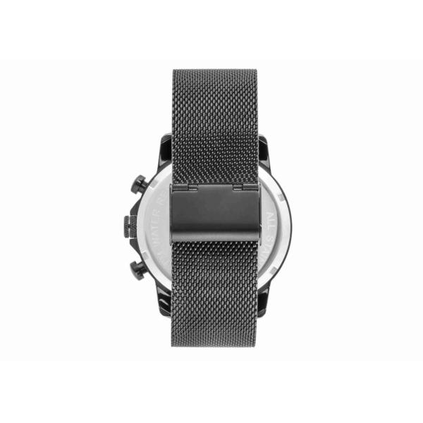 Stainless steel chronograph watch brand your own watches black mesh band