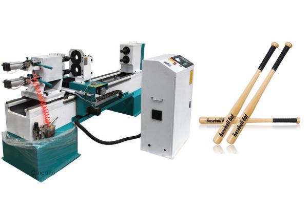 KC1530-D Double spindles CNC wood lathe capable of making baseball bats quickly