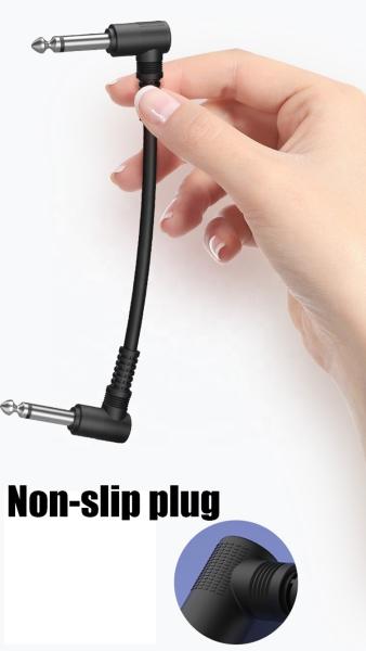 Customization 10FT 90 Degree to Straight 1/4 6.35mm TS Jack Instrument Patch Guitar Cable