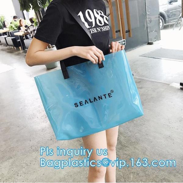 pvc transparent zipper bikini cosmetic bag, tote lady waterproof PVC swimming transparent beach bag, beach bag swimming