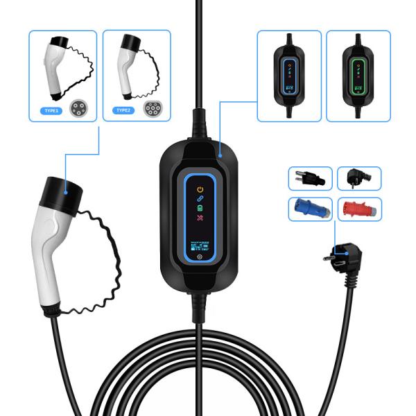 Tipo-1/Tipo-2/GB/T Tesla Modelo Y 3.5kw cargador eléctrico para el parque de atracciones Hotel Supermercado