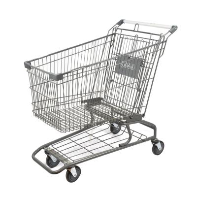 Claro - zinco do carrinho de compras do metal da grande capacidade 180L e revestimento americanos cinzentos do pó