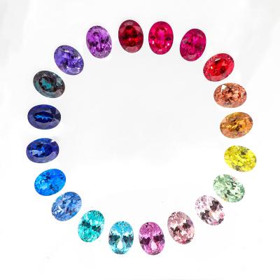 Lab Grown Jedi Blood Colored Ruby Oval Brilliant Cut Certified Lab Created Ruby