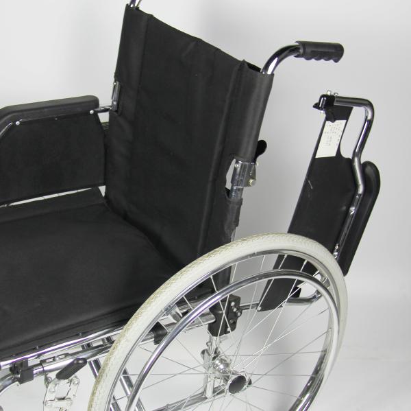 Easy Carry Folding Steel Wheelchair Flip Up Armrest Detachable Footrest
