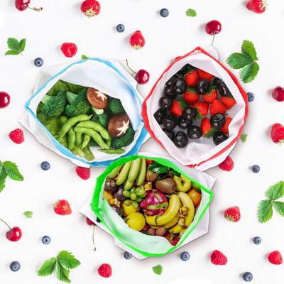 Овощ плода забавляется сумки хранения сетки покупок продукции Вашабле веревочки черноты мешка многоразовые