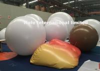 A explosão de suspensão ilumina o balão do PVC do branco de 2m 3m 4m com iluminações do diodo emissor de luz para dentro