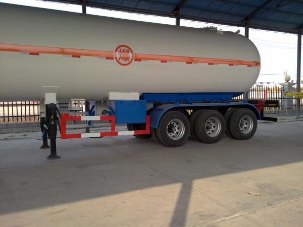 3 Axle 54.76 CBM Liquid Petroleum Gas Lpg Trailer With Mechanical Suspension