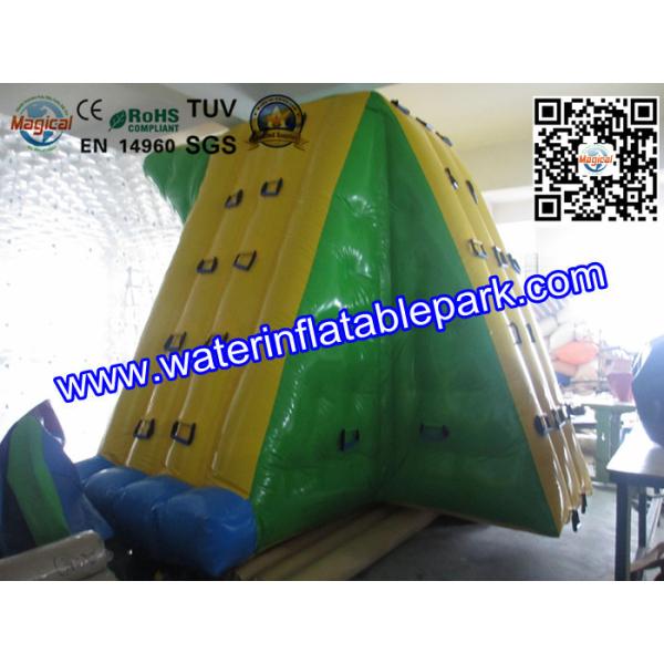 Sea Or Lake Inflatable Water Park Toy / 0.9mm PVC Tarpaulin Floating Climbing