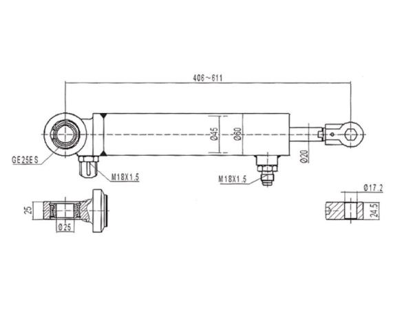 Truck Cabin Tilt Stable 1825004010 KAMAZ Hydraulic Cylinders