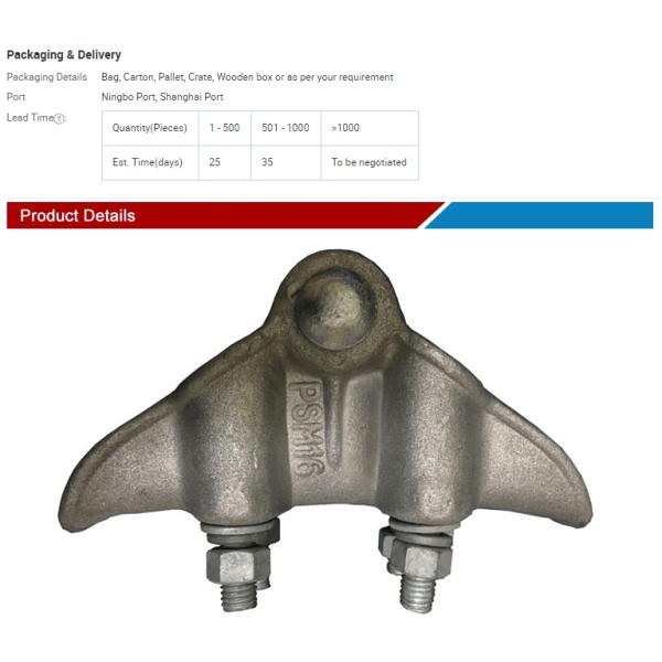 Hot Dip Galvanized Fiber Cable Suspension Clamp 5/8