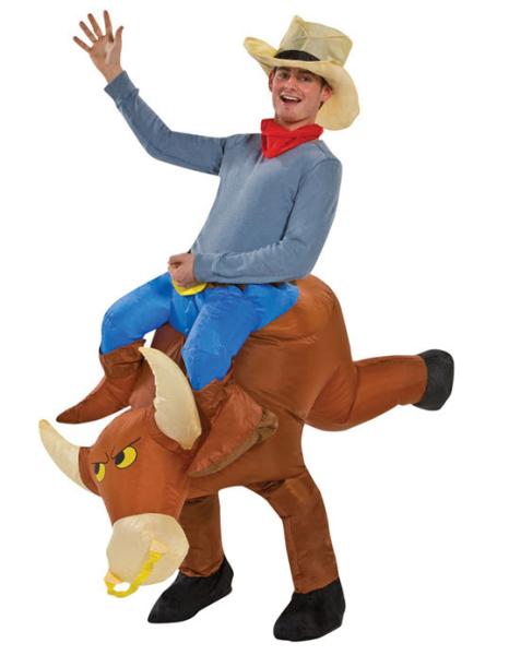 Bull Rider Inflatable Cowboy Costume , Two Pieces Inflatable Man Costume